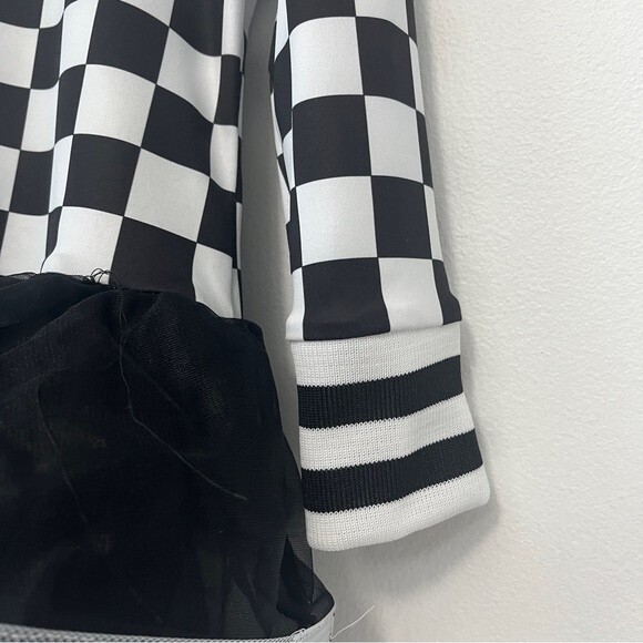 A Wish Come True Check Mate Black White Dance Costume size ISC - Picture 2 of 8